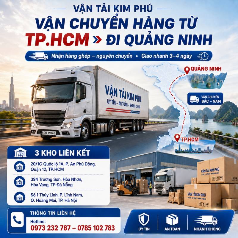 vận chuyển hàng từ TP.HCM đi Quảng Ninh